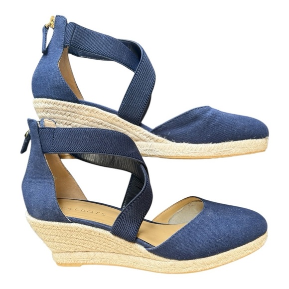 Talbots Lyndsay D’Orsay Espadrille Wedges – Navy, Size 8.5, NWOT - Picture 7 of 9